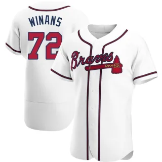 Authentic Men's Allan Winans Atlanta Braves Home Jersey - White