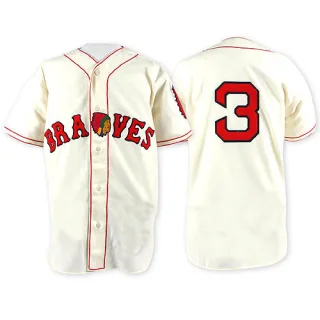 Authentic Men's Babe Ruth Atlanta Braves Throwback Jersey - Cream