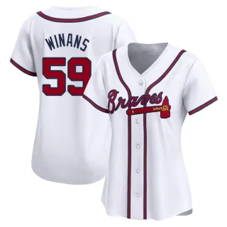 Limited Women's Allan Winans Atlanta Braves Home Jersey - White