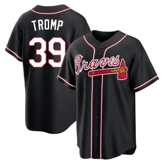 Replica Men's Chadwick Tromp Atlanta Braves Fashion Out Jersey - Black