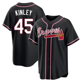 Replica Men's Tyler Kinley Atlanta Braves Fashion Out Jersey - Black