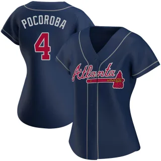 Replica Women's Biff Pocoroba Atlanta Braves Alternate Jersey - Navy