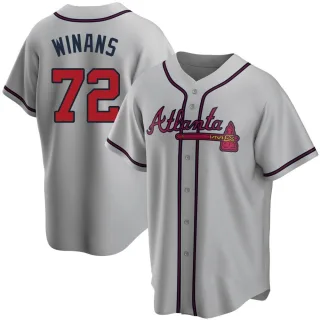 Replica Youth Allan Winans Atlanta Braves Road Jersey - Gray